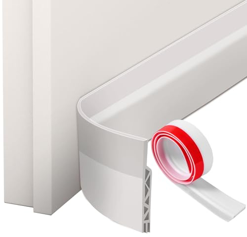 Oderra Türdichtung Selbstklebend, Zugluftstopper für Türen, Türdichtung Unten 100 cm, Geeignet für Winddichte, Schalldichte Schlafzimmertüren (Weiß)