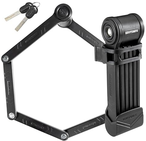 Kryptonite Keeper 510 Faltschloss, faltbares Fahrradschloss inkl. Halterung, 6 Streben aus 3 mm dickem, gehärteten Stahl, Sicherheitslevel 5/10, für Fahrräder, 0,86 kg, 100 cm