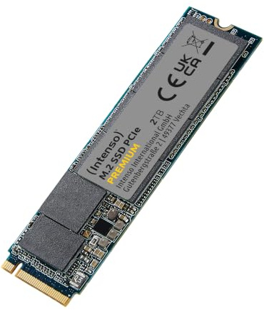 Intenso 2TB M.2 SSD PCIe Premium, bis zu 2100 MB/s, (PCI Express Gen.3x4 NVMe 1.3, Solid State Drive)