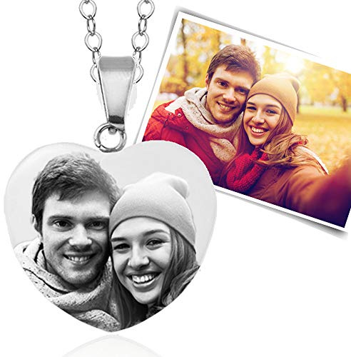 Juwelier Schönschmied Kettenanhänger Herzanhänger - inkl. Gravur - Edelstahl AH127bi-2ac - mit AMAZON KONFIGURATOR direkt online gestalten !