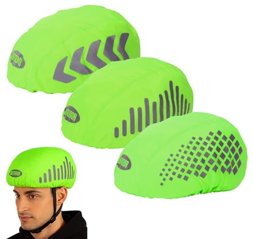 Aohyue 3 Stücke Regenschutz für Fahrradhelm, Reflektierende Regenhaube wasserdicht, Universal Helmüberzug Winddicht atmungsaktiv für Fahrradtouren und Reisen