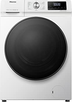 Hisense WFQA1014EVJM Waschmaschine mit Dampffunktion/10 kg/AquaStop /1400 U/min /15 Programme/Inverter PowerDrive Motor/Edelstahltrommel/Kindersicherung/Trommelreinigung/Weiß