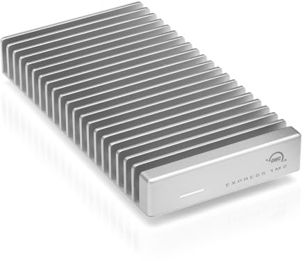 OWC Express 1M2 40Gb/s tragbares NVMe SSD-Laufwerk USB4 (Thunderbolt Compatible/USB-C), ultraschnelles externes SSD-Laufwerk mit Aluminium-Kühlkörpergehäuse (nur Gehäuse)