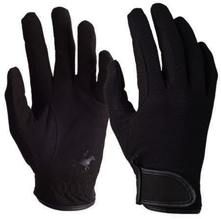WDEC Reithandschuhe, Unisex Erwachsene, Reithandschuhe Atmungsaktiv, Touchscreen Handschuhe, für Radfahren, Reiten und Outdoor Aktivitäten, Professional (schwarz, M)