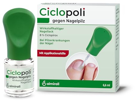 Ciclopoli gegen Nagelpilz mit Applikationshilfe, 6.6 ml, Wirkstoffhaltiger Nagellack mit Ciclopirox 8%