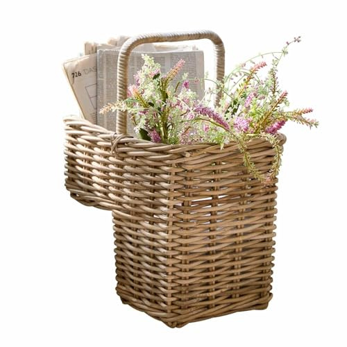 Loberon Korb Merveillette, braun | Naturbelassen, Anpassung an Treppenstufen, Praktischer Tragegriff, Aufbewahrung, Wohn-Accessoire, Rattan