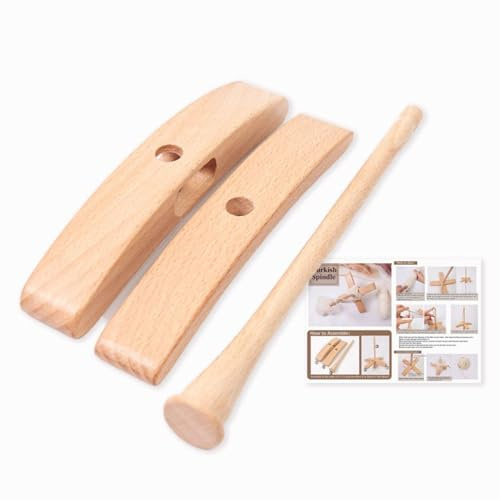 Yaztauho Türkische Fallspindel, Drop Spindle, Hand Spinner Tool, Fallspindel-Spinner, Tragbare Handspindel für Wollgarn, Faserspinnwerkzeug, Holzspindel zum Filzen, Garnherstellung