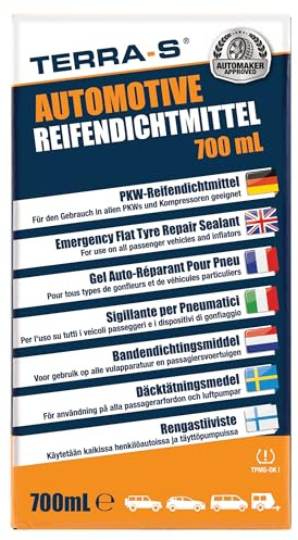 TERRA-S T16001 T16001Nachfüllpackung Reifendichtmittel für Reifenpannen für Standardset/Notfallausrüstung, 700-ml-Flasche