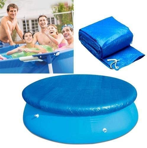 Shinyzone Poolabdeckung Rund 183 cm mit Gummizug,Swimming Pool Abdeckplane Plane Schutzplane Winddicht Regenfest Staubdicht für Fast Set Pool,183 cm Durchmesser