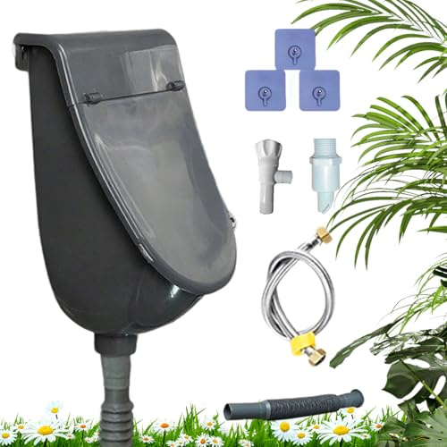 Wasserlose Urinal mit Deckel für Männer, Wandurinal Für Den Außenbereich Mit Ablaufschlauch, Tragbare Urinabscheider, Überlaufsicheres Urinale Spülen für J-ungen Männer Zuhause Wohnheim W-ohnmobil