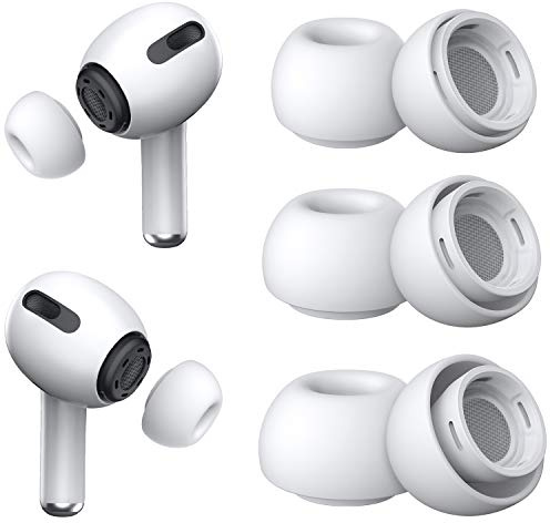 Ersatz-Ohrstöpsel für AirPods Pro 2 & AirPods Pro 1, 3 Paar (S/M/L, Weiß) | Aufsätze Silikon Ohreinsätze mit Loch zur Geräuschreduzierung, tragbare Aufbewahrungsbox, passend für die Ladehülle