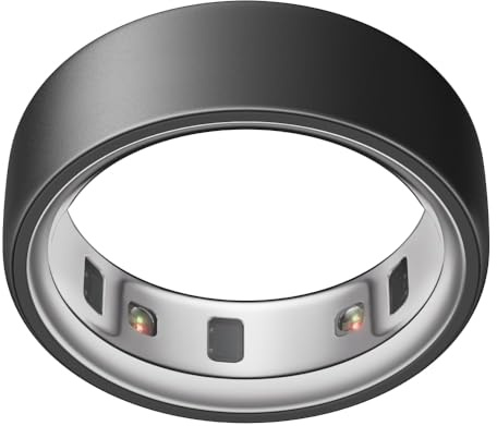 Oura Ring 4 - Stealth - Größe 13 - Smart Ring | Messen Sie zuerst mit Oura Ring 4 Sizing Kit | Sleep Tracking Wearable - Herzfrequenz - Fitness Tracker - Bis zu 8 Tage Batterielaufzeit