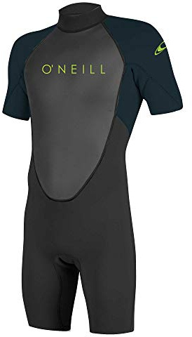 O'Neill Youth Reactor II 2mm Back Zip Spring Wetsuit, Black/Slate, 12