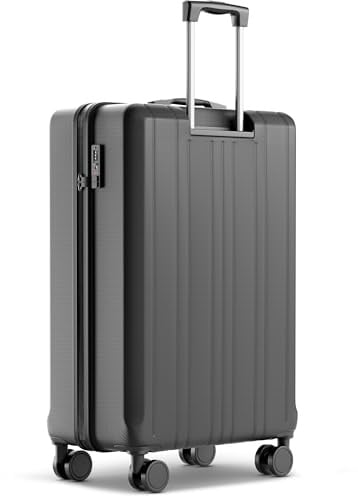 Wertes Koffer Groß 77cm - 100L - TSA Schloss Hartschalen Koffer mit Doppelrollen, Reisekoffer, Trolleys, Reisekoffer mit Rollen