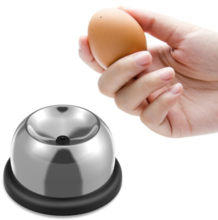 Eierstecher Eipicker aus Edelstahl und Kunststoff - Praktisches Küchenwerkzeug für rohe und gekochte Eier mit ergonomischem Griff, Schwarz