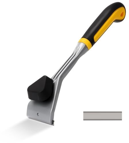 Farbschaber Kraftschaber, 65mm Ziehklingen für Holz aus Wolframcarbid mit Ersatzklinge, Ergonomisch Universal Schaber Werkzeug Lackfräse für Holz, Metall, Beton, Lacken oder Stein