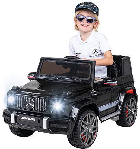 Actionbikes Motors Kinder Elektroauto Mercedes AMG G63 | 2,4 Ghz Fernbedienung - Lizenziert - Kinderauto elektrisch - Elektrofahrzeuge - Spielzeugauto - Elektro Auto für Kinder ab 3 Jahre (Schwarz)