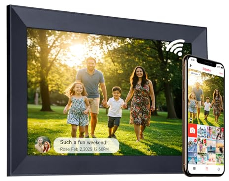 Rollei Smart Frame WiFi 103 Elektronischer Digitaler Bilderrahmen Frameo WLAN Digital Photo Frame 10,1 Zoll 1280x800 IPS Touchscreen 32GB Speicher Schwarz Digitaler- Bilderrahmen-Frameo-Digital-Frame
