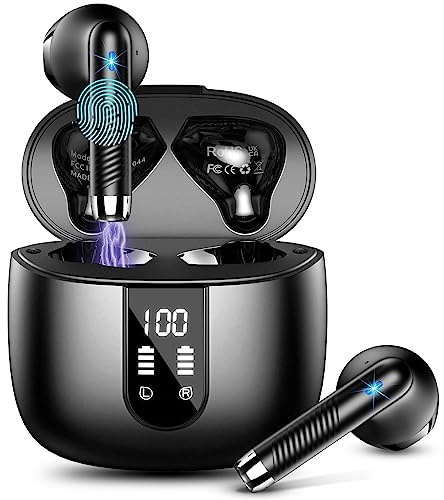 Bluetooth Kopfhörer, In Ear Kopfhörer Kabellos Bluetooth 5.4 Kabellose Kopfhörer mit 4 Mic, Neue ENC Noise Cancelling Wireless Earbuds 48H Tiefer Bass, IP7 Wasserdicht Ohrhörer LED-Anzeige USB-C