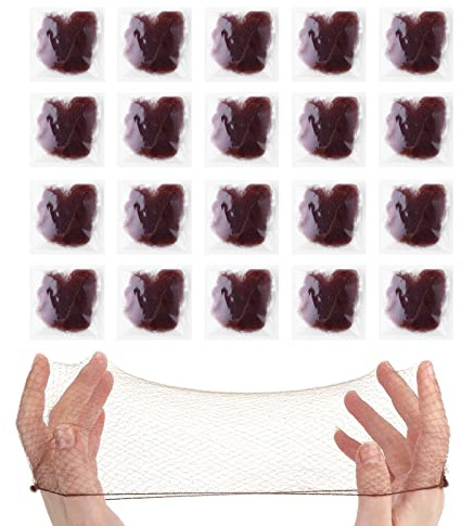 Prasacco Duttnetze, einzeln verpackt, unsichtbare Haarnetze, 50,8 cm, wiederverwendbar, Nylon-Haarnetze für Dutt, unsichtbarer elastischer Rand, Netz für Ballett, Dutt, schlafende Damenperücke, Braun