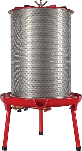 Hydropresse 90L aus Edelstahl - Obstpresse Hydraulisch inkl. Presstuch - Apfelpresse Mostpresse Wasserdruckpresse