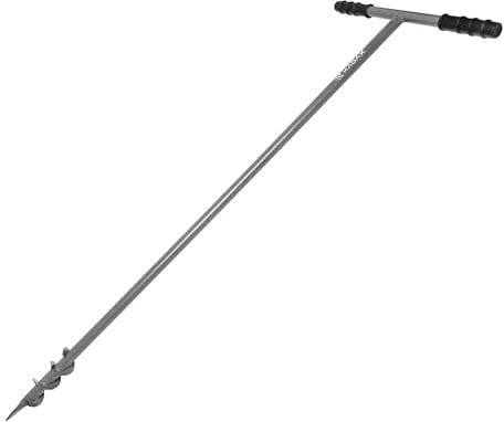 KADAX Erdlochbohrer für Einpflanzen von Bäumen, T-förmiger Handerdbohrer für Gartenarbeit, Gartenbohrer für Zaunpfosten, Pflanzbohrer mit Handgriff (Ø 50 mm)