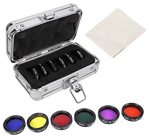 Teleskop-Okularfilter-Set, 6 Stück, 3,2 cm, buntes Teleskop-Filter-Set mit Aufbewahrungsbox Teleskope, Okulare