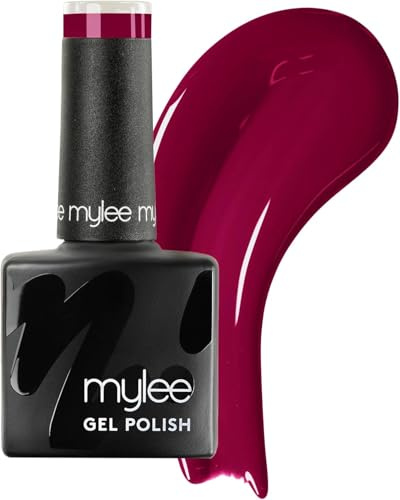 Mylee Gel-Nagellack 8ml [Raspberry ] - UV/LED, Maniküre, Pediküre, Lang anhaltend, für professionellen Gebrauch im Salon und zu Hause [Red Range] - Vegan und frei von Tierversuchen