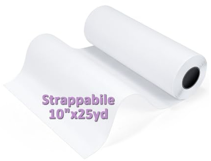 Siumir Stickvlies Rolle 10" x 25 yd (Abreißen), 50gm Stickpapier Papierträger, Drucken oder Zeichnen Zeichenstabilisator für Hand- und Maschinenstickereien - Kein Kleber