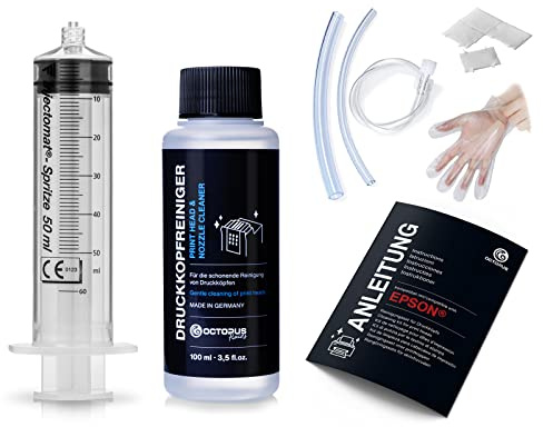Düsenreiniger 100ml für Epson Druckköpfe mit Schlauchadapter