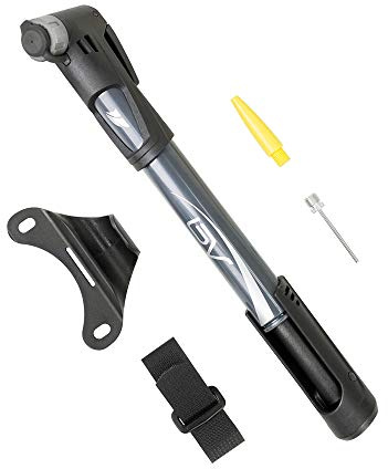 BV Mini Fahrradpumpe – Tragbare Rahmenpumpe, Stoßdämpferpumpe für Fahrradfederung, Ballpumpe mit Nadeln, Mini Luftpumpe für Presta- und Schrader-Ventile mit Smart-Ventil