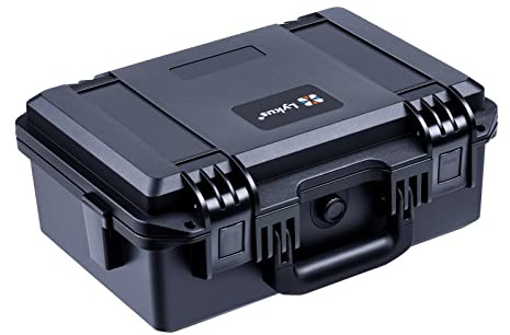 Lykus HC-3310 Wasserdicht Koffer mit anpassbar Rasterschaumstoff, Innengröße 33x21x13,5 cm, geeignet für Pistole, DSLR Kamera, kleine Drohne, Camcorder, Actionkamera und mehr