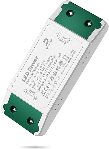 LED Trafo Transformator 230V auf 12V 30W 2.5A Netzteil Gleichstrom | LED Treiber AC/DC Konstantspannungs Power Supply Driver 220-240V 50/60hz für Lampen Lichtstreifen