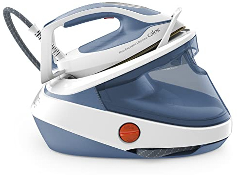 CALOR GV9710C0 PRO EXPRESS ULTIMATE II 3000W Aqua-Metall | Hochleistungs Steam iron Vertikale Dampfglättung Patentiertes Anti-Kalk-System ohne Einstellung für alle Stoffe