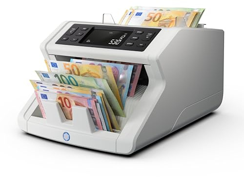 Safescan 2265 Geldzählmaschine, Wertzählung für gemischte EUR- und GBP-Banknoten - Banknotenzähler mit 6-facher Echtheitsprüfung - zählt sortierte Banknoten Aller Währungen