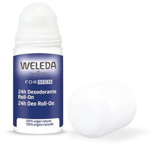 WELEDA Bio Men 24h Deo Roll-on, natürliches Naturkosmetik Deodorant mit einem herben Duft und Frische, wirksamer Schutz vor Körpergeruch, 24 Stunden zuverlässig ohne Aluminium (1 x 50 ml)