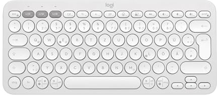 Logitech Pebble Keys 2 K380s, kabellose -Tastatur - DEU QWERTZ | Multi-Device Bluetooth mit anpassbaren Sondertasten, schlank, mobil, Easy-Switch für Windows, macOS, iPadOS, Android, ChromeO