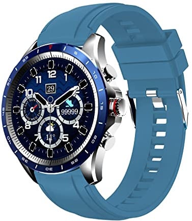 Atlanta 9718- Smartwatch, für Herren, Fitnesstracker, mit Wettervorhersage, Schrittzähler, zum Blutdruck messen, wasserdicht, Farbe:Blau