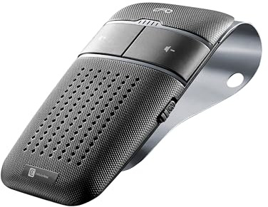 Cellularline Easy Drive - Bluetooth-Auto-Freisprecheinrichtung mit Dualphone-Funktion - Sprechzeit 20 Stunden - Ladezeit 2 Stunden - Wiedergabe von Ton und GPS-Anzeigen von Ihrem Smartphone - Schwarz
