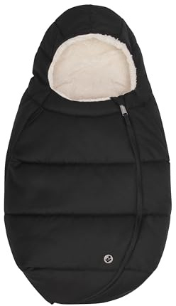 Maxi-Cosi Fußsack für Babyschalen, Fußsack für Babys (45 - 75cm), komfortabel, einfach und sicher, weiche robuste Stoffe, waschmaschinenfest, für alle Maxi-Cosi Babyschalen geeignet, Twillic Black