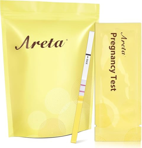 Areta 50 x Schwangerschaftstest Frühtest 10 mIU/ml - Empfindliches Pregnancy Test - Frühschwangerschaftstest Streifen mit Hoher Genauigkeit | Zuverlässiger Frühtest Schwangerschaft Exp: 21.08.2026