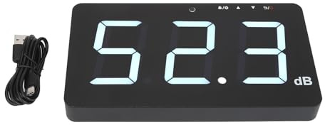 Digitales Schallpegel-Messgerät mit Dezibel-Messung, 24,4cm LCD-Display, 30-130dB Messbereich, 3600mAh Akku für Büro Fabrik Zuhause Wandmontage möglich