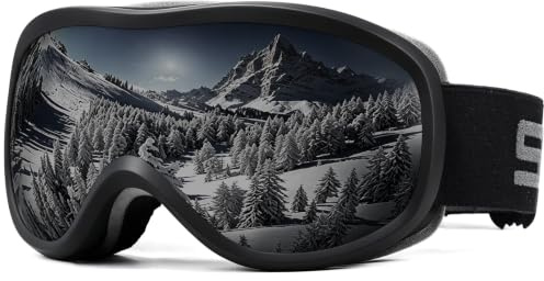 SPOSUNE OTG Skibrille & Snowboardbrille für Herren Damen | Anti-Beschlag OTG Schneebrille für Brillenträger (über der Brille). 99.99% UV-Schutz. Für Jugend & Erwachsene
