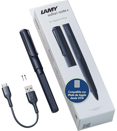 LAMY Safari Note+ Steel Black iPad Stift – Stylus Pen mit Palm Rejection, Neigungssensitivität & ergonomischen Griff – kompatibel mit verschiedenen iPad Modellen – bis zu 10 Stunden Akkulaufzeit