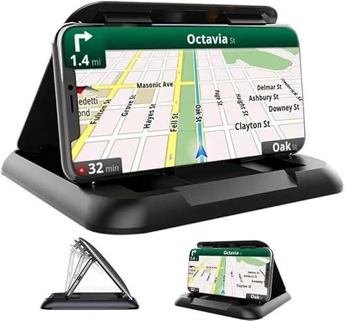 Milukon Handyhalterung Auto, Drehbar Handy Halterung Auto,Universal-Autotelefonhalterung, Armaturenbrett Auto Handyhalterung Mit Klebesockel, KFZ Handyhalter Auto für iPhone, Samsung, GPS Geräte usw