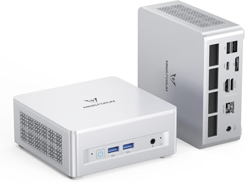 MINIS FORUM UM880 Plus Mini PC, AMD Ryzen 7 8845HS(8C/16T, bis zu 5.1GHz), Radeon 780M Grafik, OCuLink, Triple Display, 8K@60Hz,5xUSB Port,Wifi6e,Barebone ohne RAM/SSD