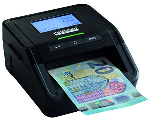 ratiotec Smart Protect Plus Geldscheinprüfer mit Display & Zählfunktion – 100% zuverlässige Echtheitsprüfung in unter 0,5 s, 7-fache Sensorik, autom. Währungserkennung, EUR/GBP/CHF