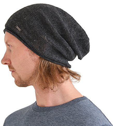 CHARM Leinen Sommer Slouchy Beanie Mütze für Frauen | Männer Strick Hut, Unisex, Herren Kopfbedeckung für Sommer, Slouchd, Kühlung