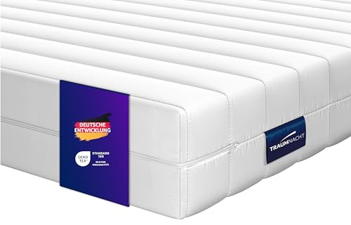 Traumnacht Basic XXL 2 in 1 Duo Kaltschaummatratze orthopädisch 90x200 cm | H2/H3 | 22 cm Höhe | 7-Zonen ergonomisch | Öko-Tex Zertifiziert | Deutscher Qualitätsstandard