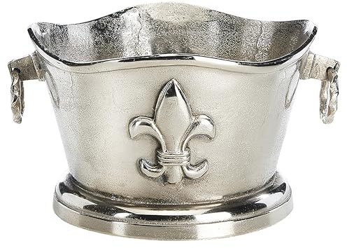 Kobolo Champagnerkühler Weinkühler Flaschenhalter Lily aus Metall Silber